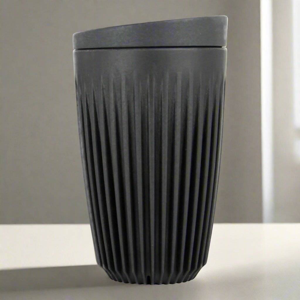 Huskee Cup & Lid Charcoal Retail Packaging 12oz/36cl