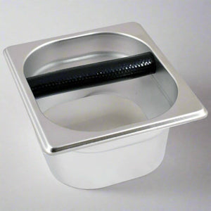 Square Stainless Steel Knock Box - Countertop Coffee Grounds Bin - 500g