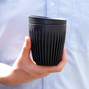 Huskee Cup & Lid Charcoal Retail Packaging 12oz/36cl 